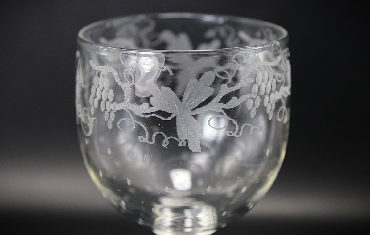 Service de verre en cristal, 22 pièces,  monogrammé DR, XXe-photo-6