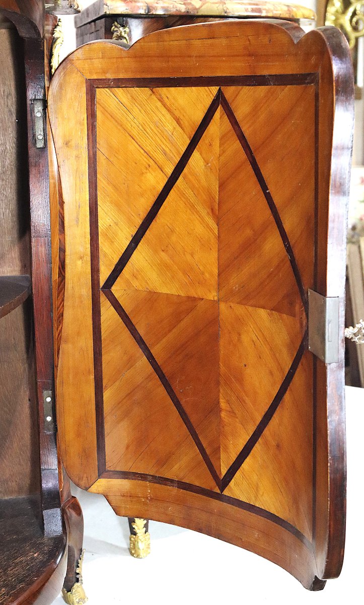 François Reizell (cabinetmaker, Paris, Master In 1764), Pair Of Louis XV Corner Cabinets, 18th Century-photo-5