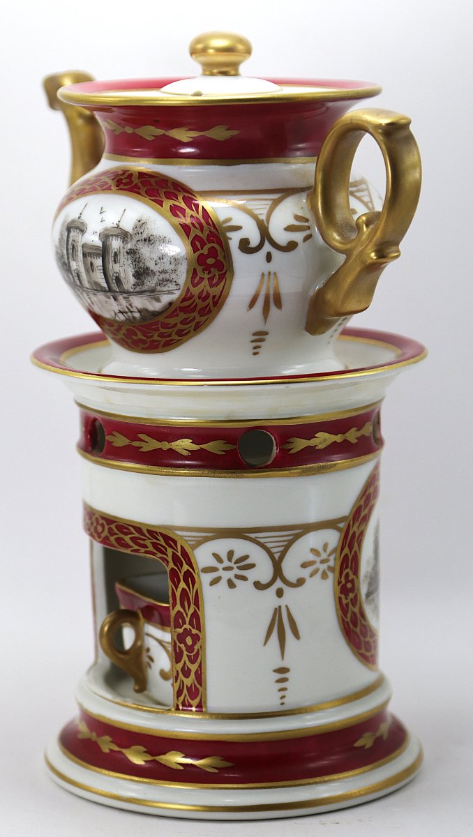 Paris Porcelain Teapot, Empire Style, Late 19th Century-photo-2