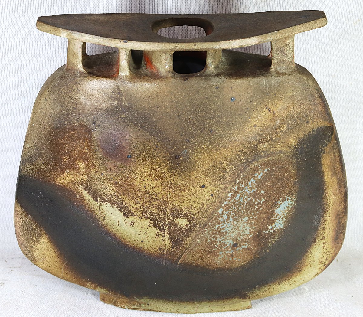 La Borne, Important Lentil-shaped Vase, Circa 1950-photo-1