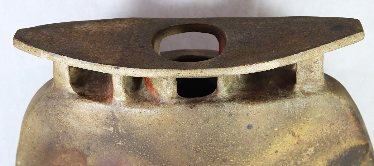 La Borne, Important Lentil-shaped Vase, Circa 1950-photo-2