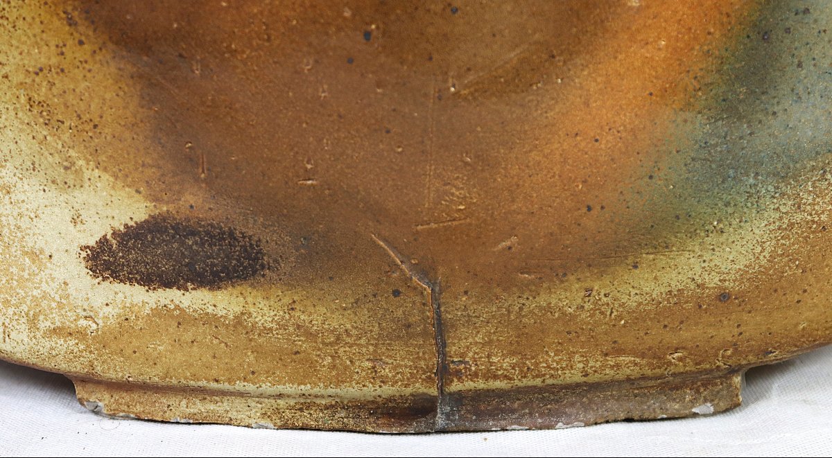 La Borne, Important Lentil-shaped Vase, Circa 1950-photo-5