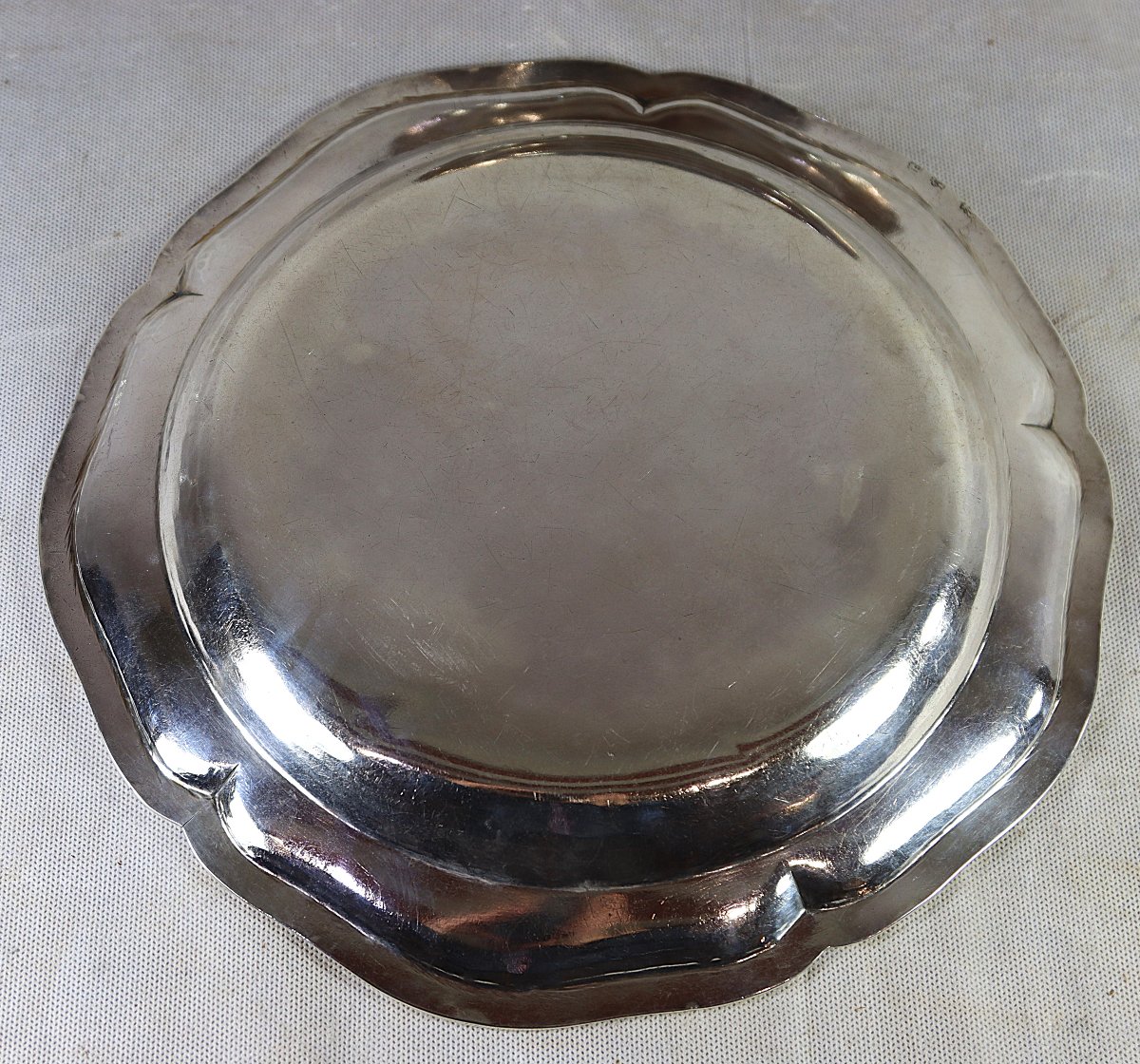 Pair Of 18th-century Silver Platters, 1.5 Kg, 18th Century-photo-2