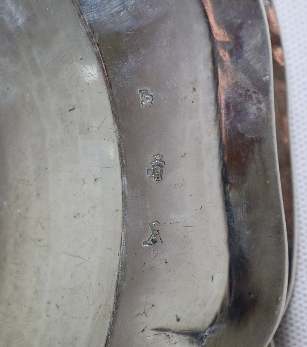 Pair Of 18th-century Silver Platters, 1.5 Kg, 18th Century-photo-3