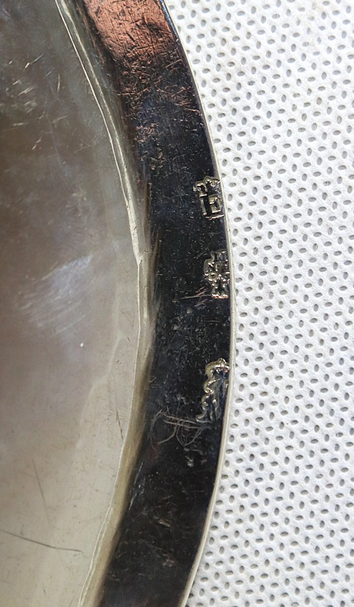 Pair Of 18th-century Silver Platters, 1.5 Kg, 18th Century-photo-4