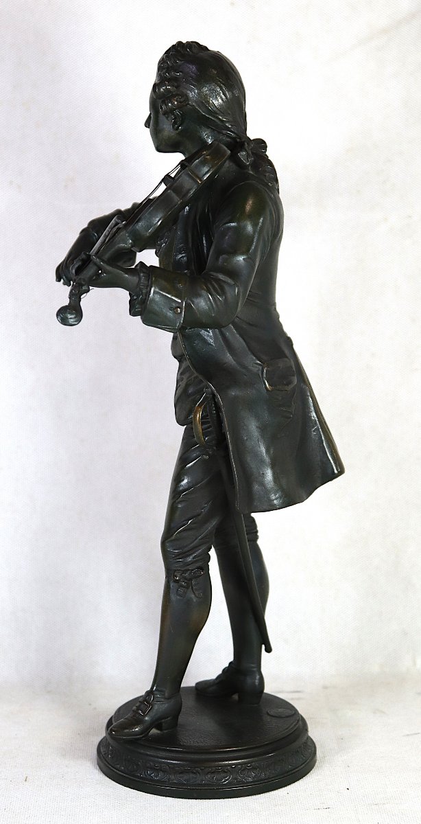 After Emile Bruchon, “mozart” Sculpture, 20th-photo-4