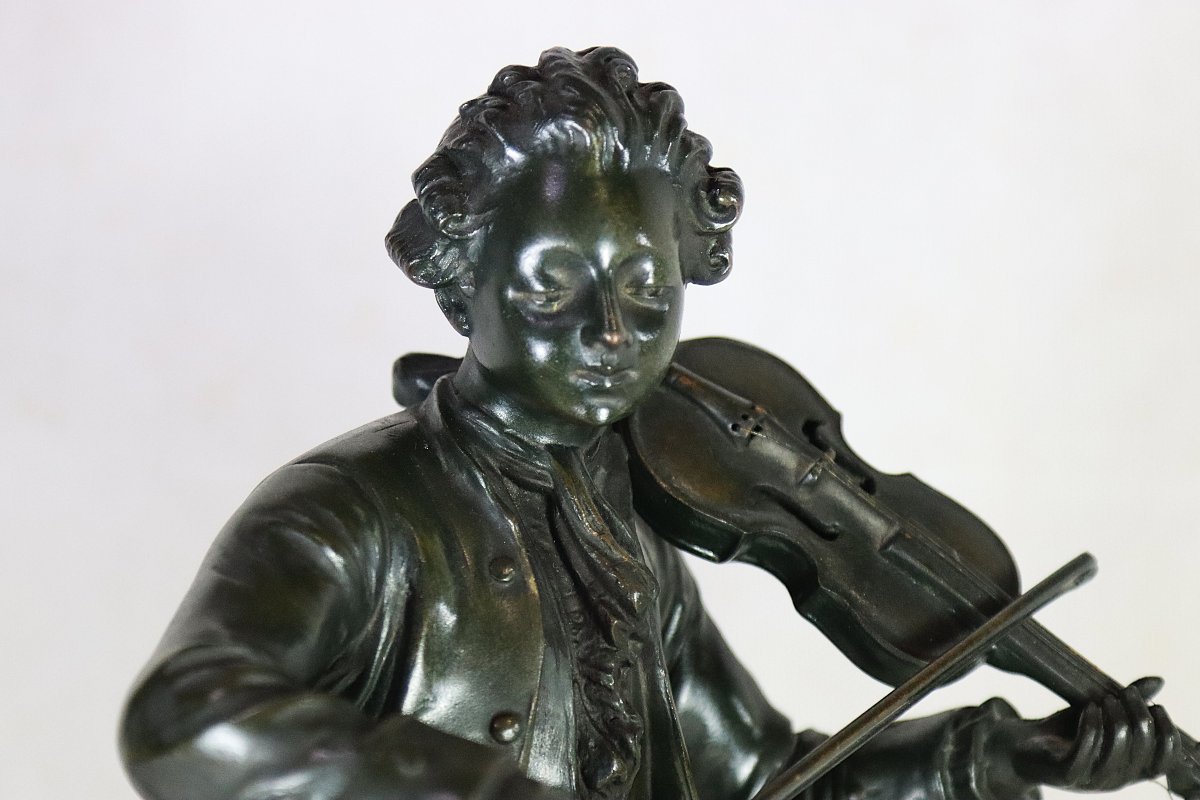 After Emile Bruchon, “mozart” Sculpture, 20th-photo-2