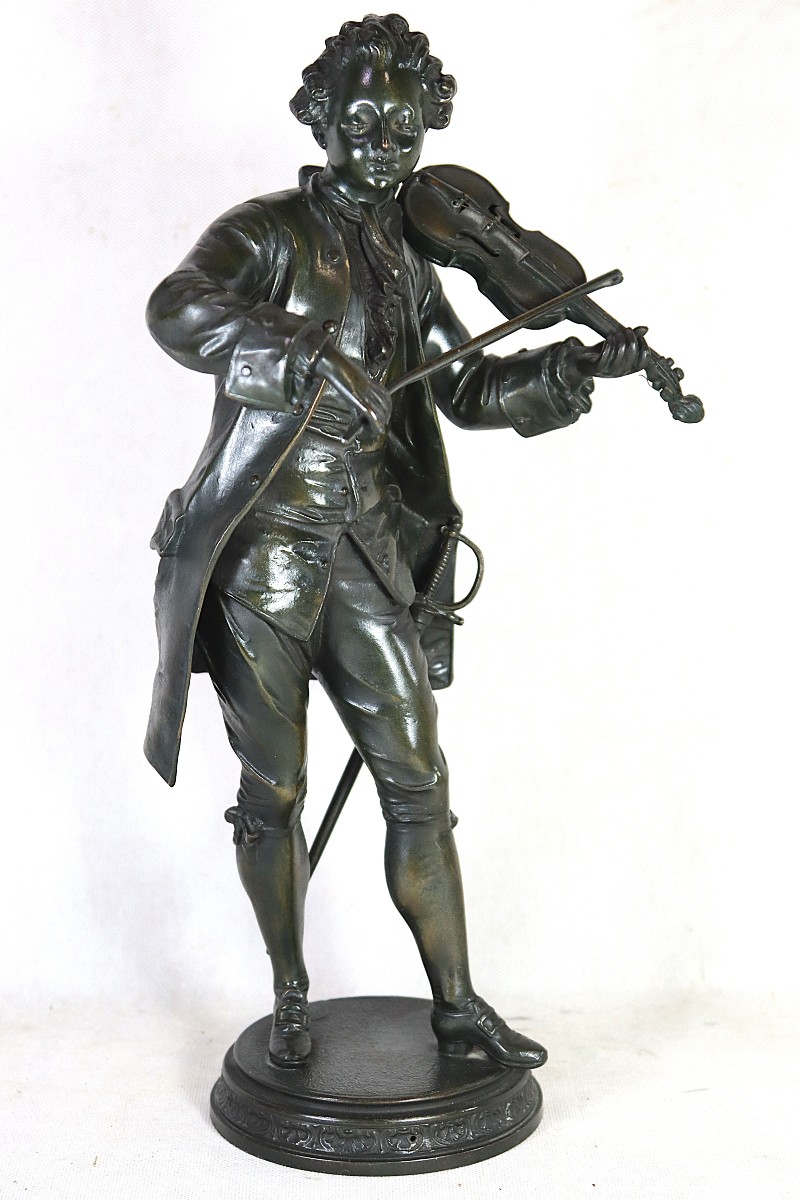 After Emile Bruchon, “mozart” Sculpture, 20th