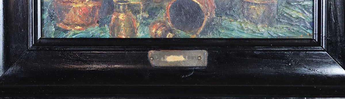 Petit tableau nature morte, signé, 1930-photo-3