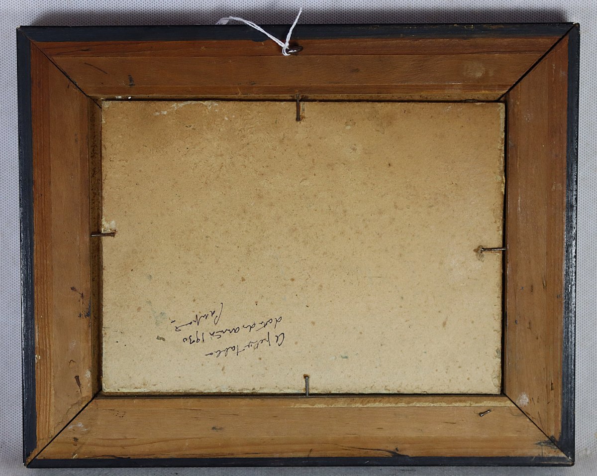 Petit tableau nature morte, signé, 1930-photo-1