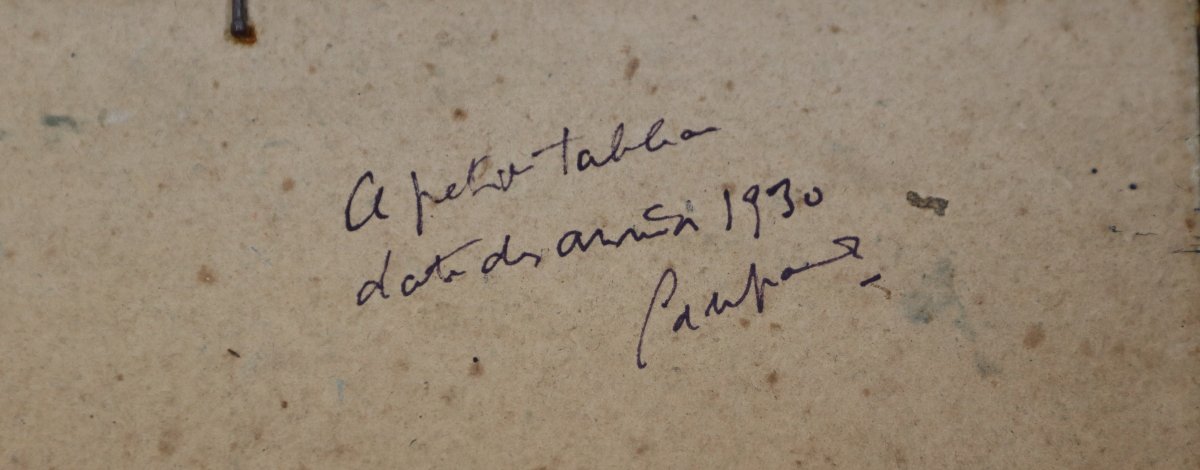 Petit tableau nature morte, signé, 1930-photo-2