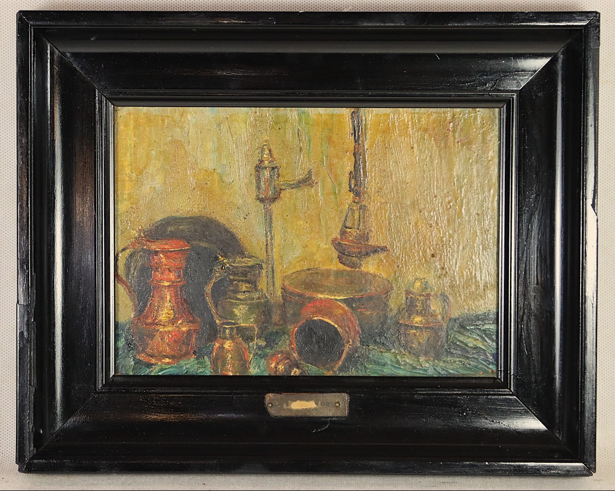 Petit tableau nature morte, signé, 1930
