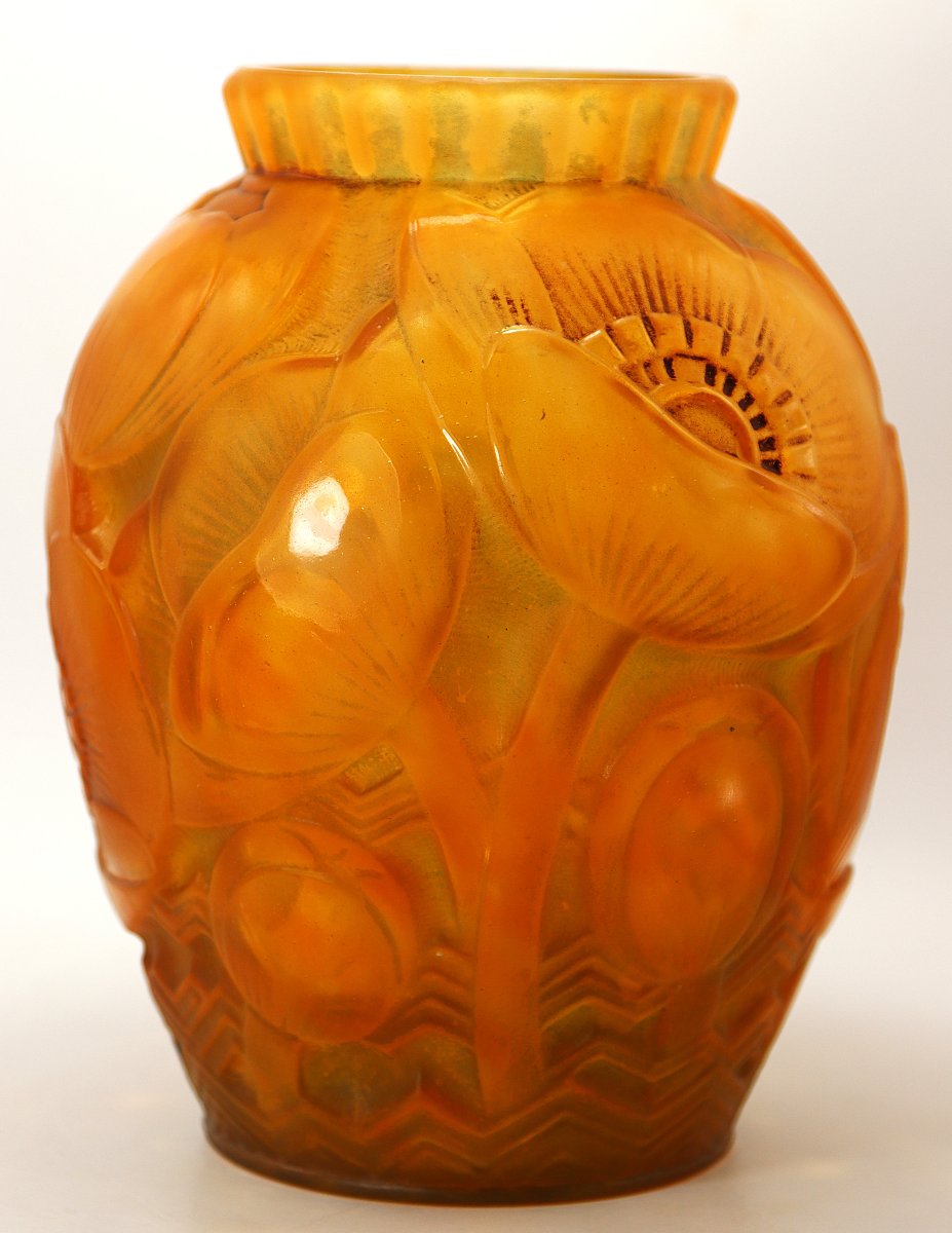 Pierre D'AVESN (1901-1990/91), Vase à décor de fleurs stylisé, 1930-photo-4