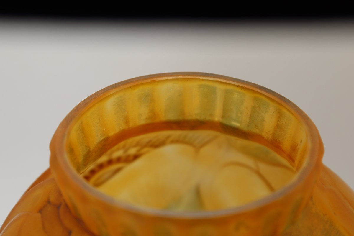 Pierre D'AVESN (1901-1990/91), Vase à décor de fleurs stylisé, 1930-photo-2