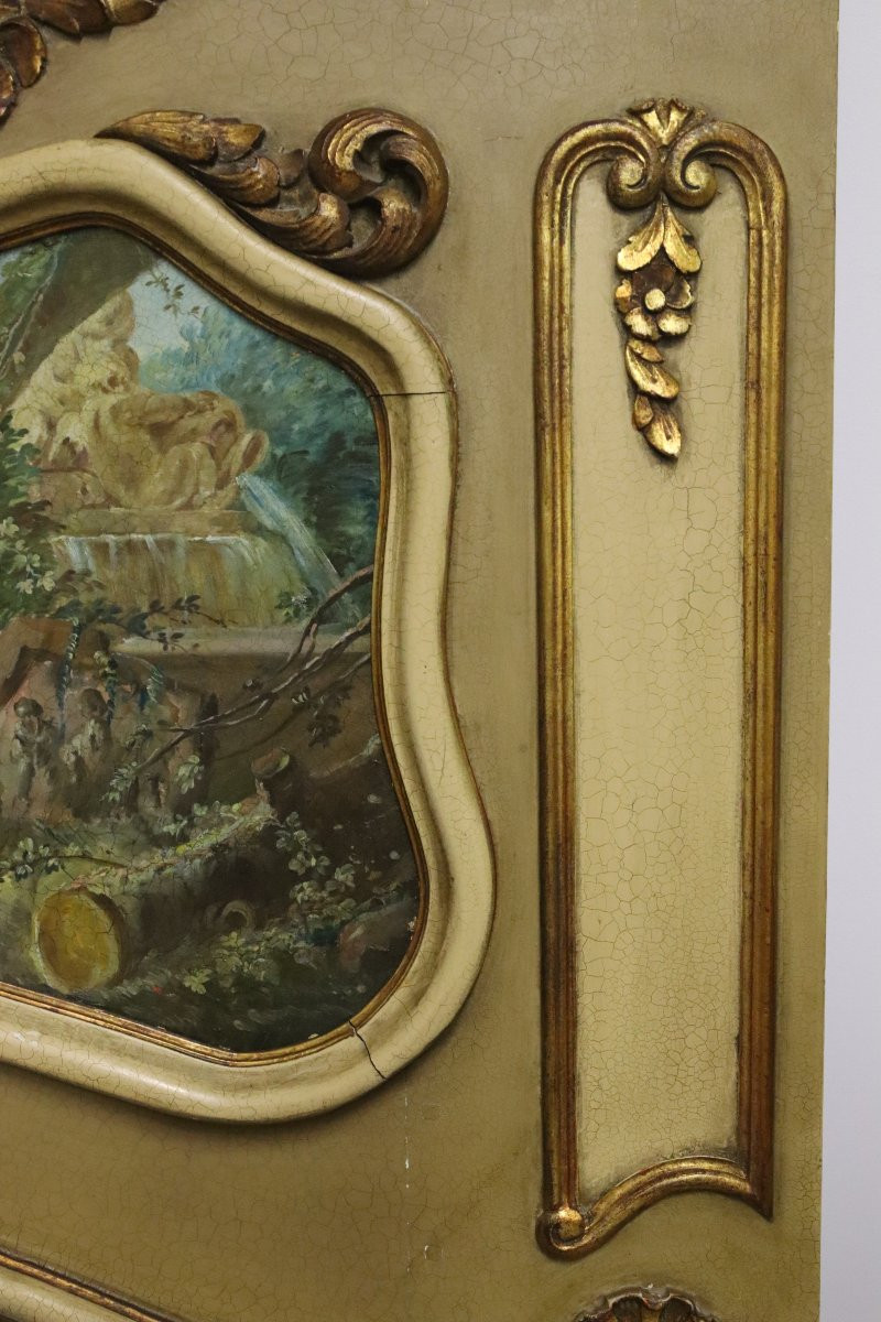 Trumeau " scène galante ", fin XIXe-photo-4