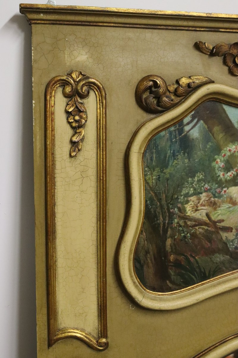 Trumeau " scène galante ", fin XIXe-photo-2