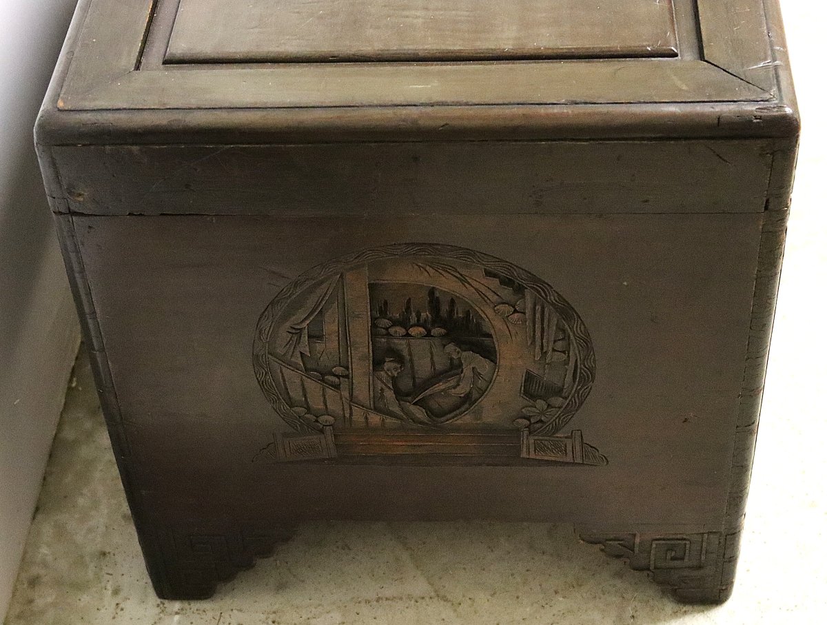 Camphor Wood Chest, Asia, 20th Century-photo-2