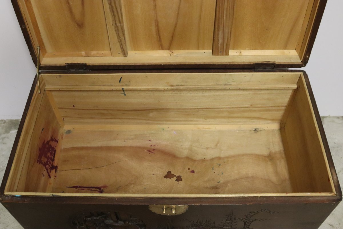 Camphor Wood Chest, Asia, 20th Century-photo-6