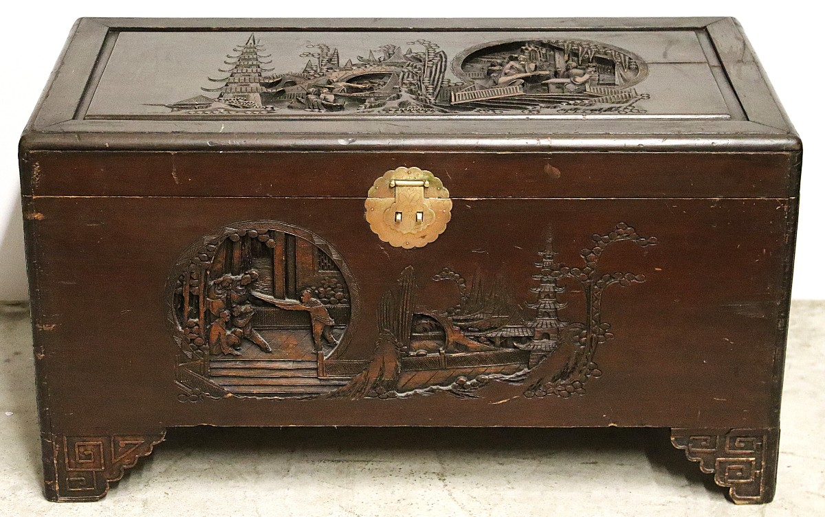Camphor Wood Chest, Asia, 20th Century