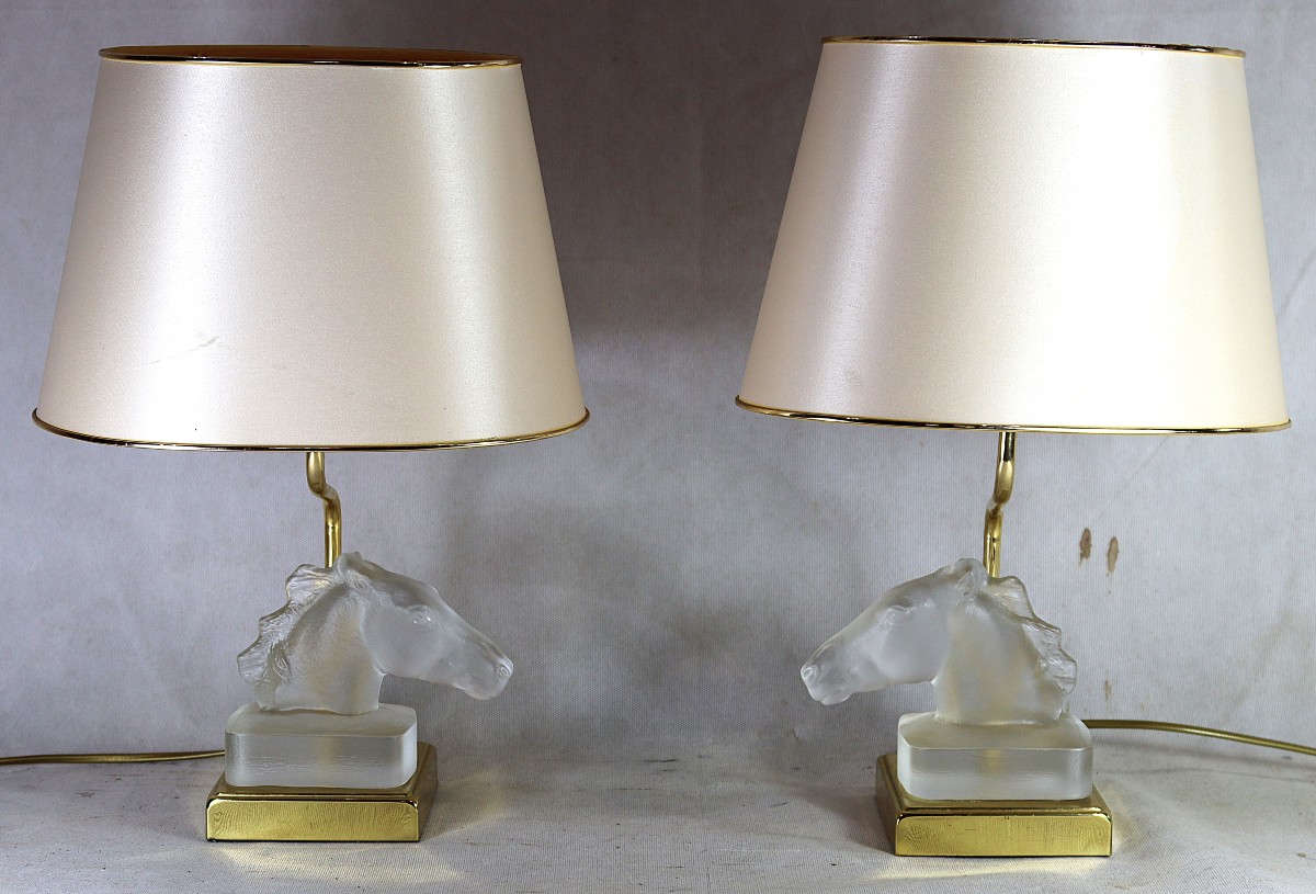 Maison Le Dauphin, Paire de lampes, 1970