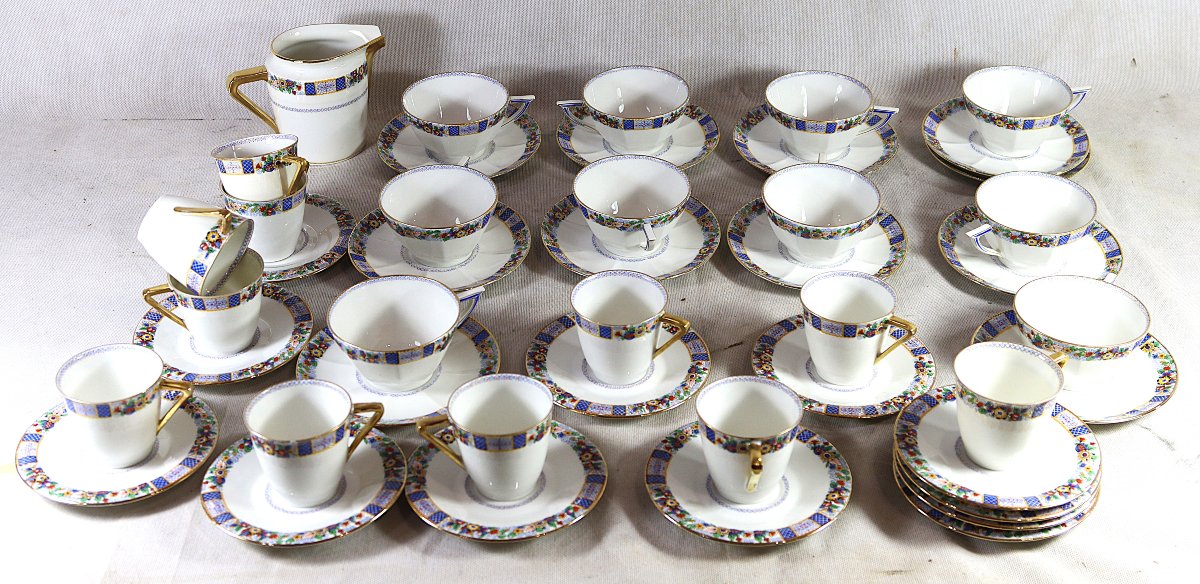 Robert Haviland, Service à café et thé, signé, vers 1920-photo-2