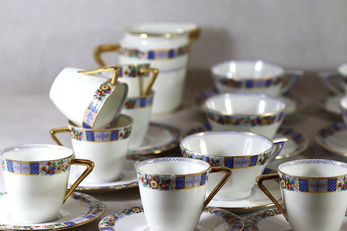 Robert Haviland, Service à café et thé, signé, vers 1920-photo-4