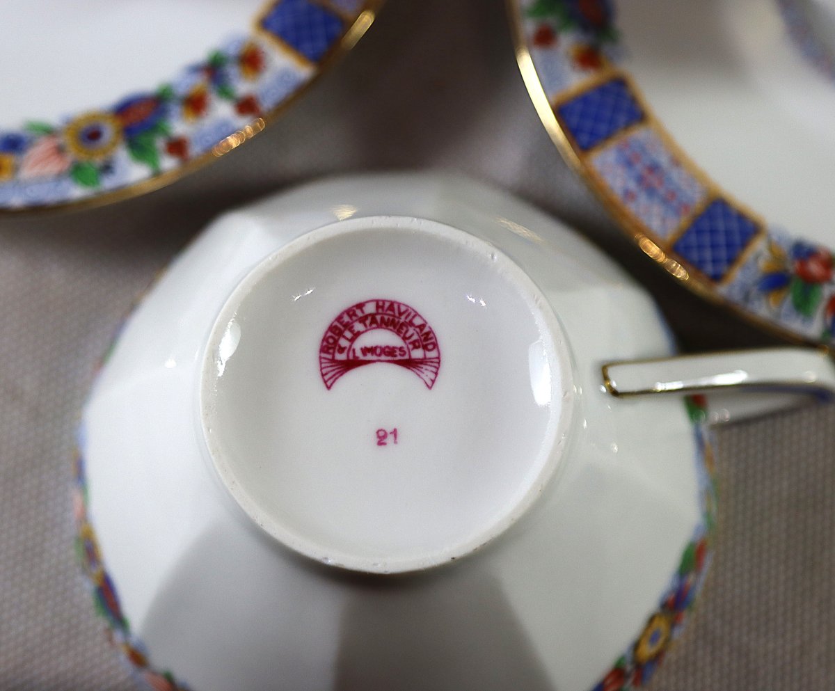 Robert Haviland, Service à café et thé, signé, vers 1920-photo-2