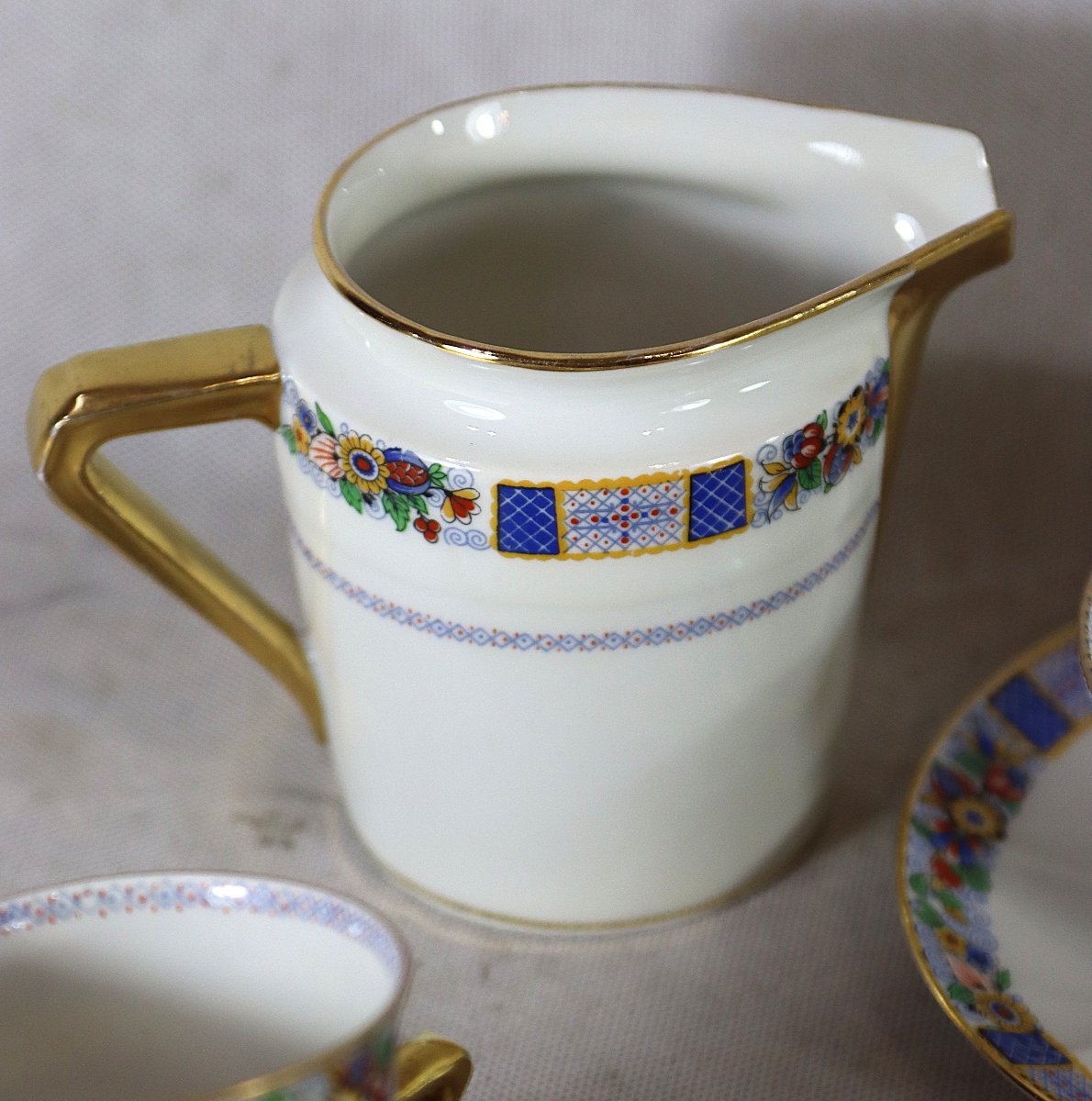 Robert Haviland, Service à café et thé, signé, vers 1920-photo-4