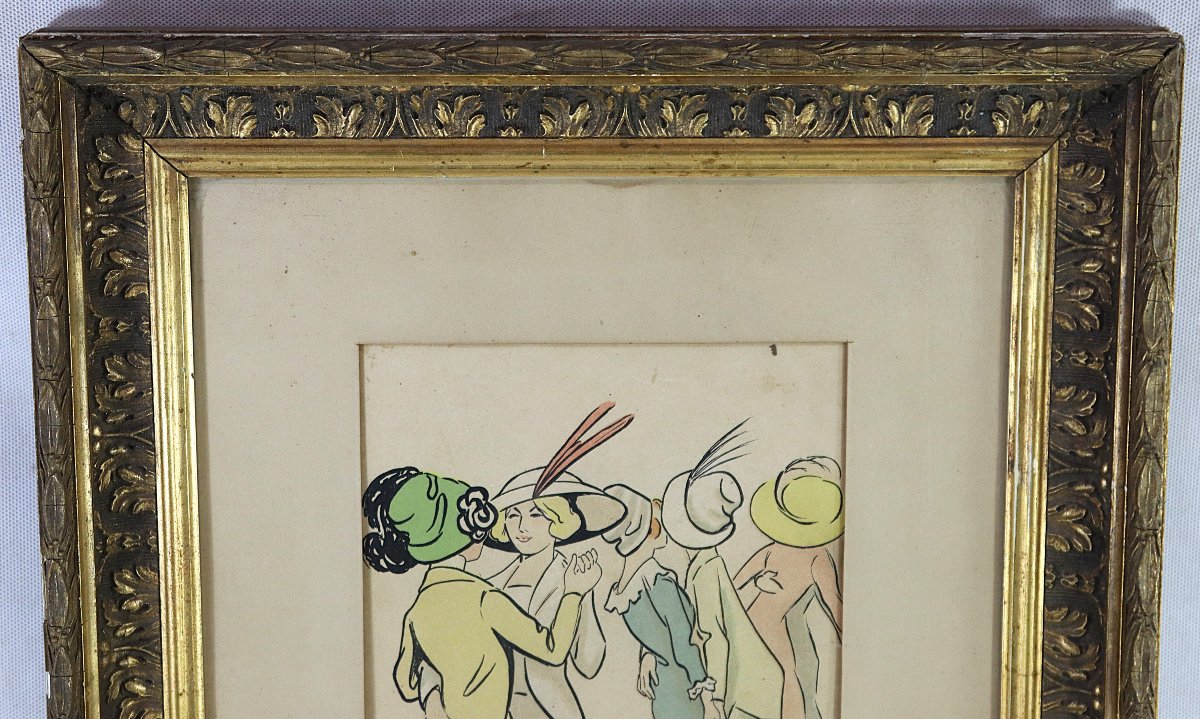 Fernand Fernel (1865-1933), Lithograph "montmartre", Circa 1900-photo-5