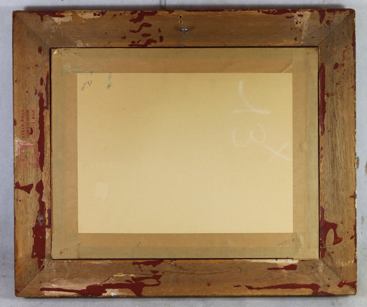 Franck Will (1900-1951) Watercolor "honfleur", Signed, 20th Century-photo-4