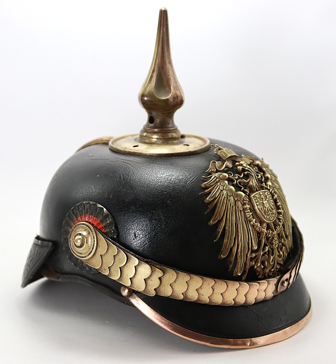 CASQUE DE REICHSGENDARME d'Alsace-Lorraine, fin XIXe
