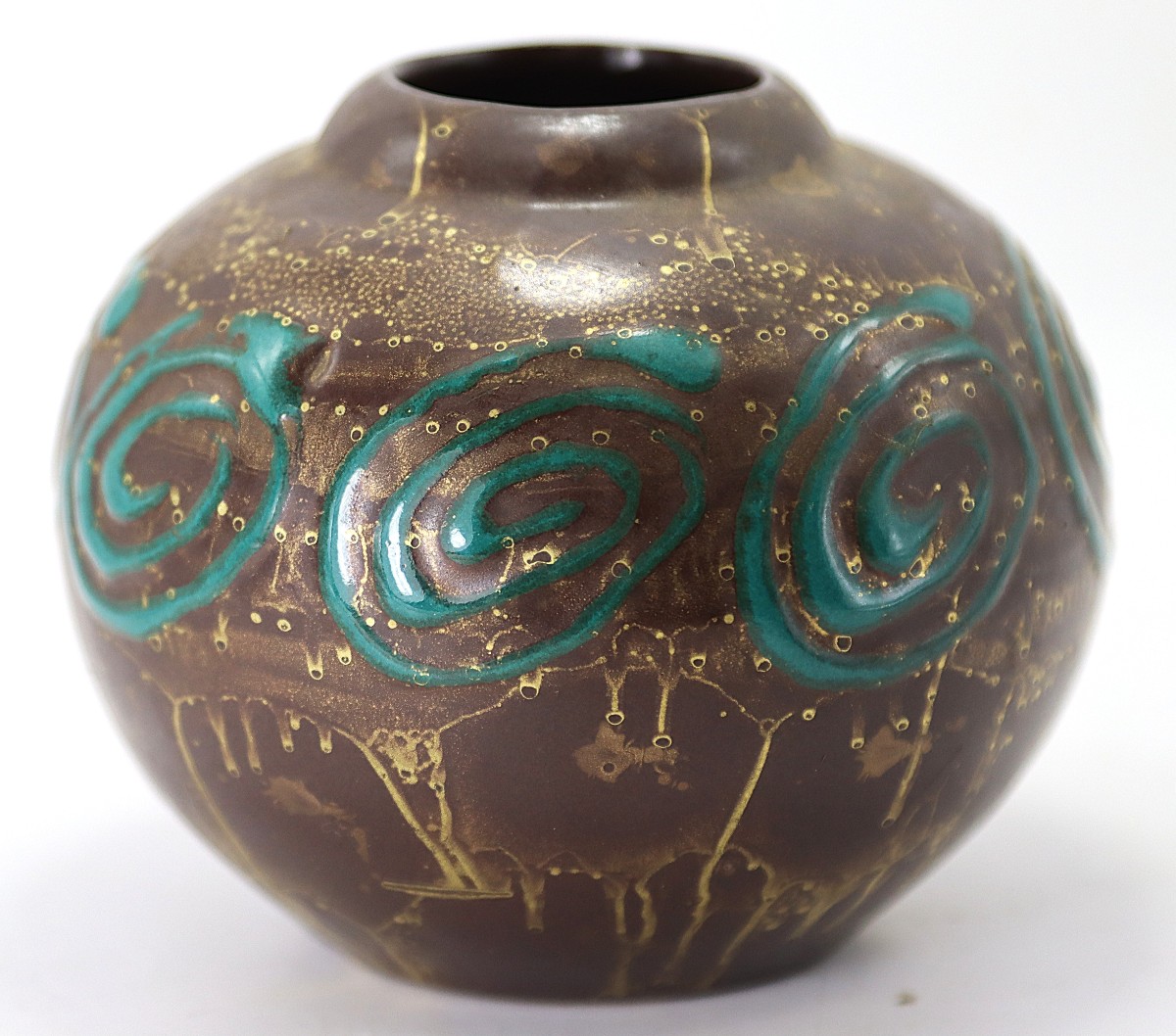 LUCIEN BRISDOUX (1878-1963), Vase art déco, signé, XXe