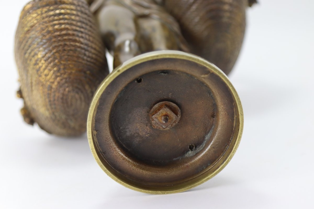 Auguste MOREAU (1834-1917), Sculpture " Jeune fille aux paniers ", XIXe-photo-3