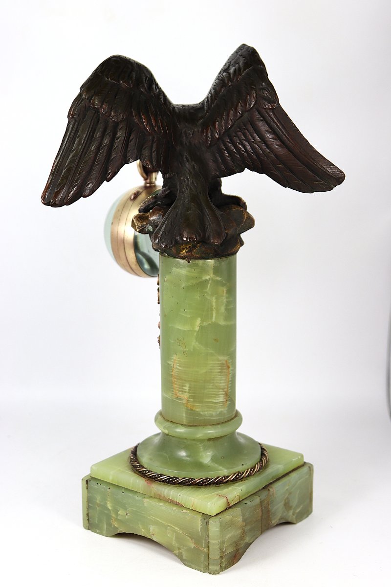 Bronze Sculpture "watch-bearing Eagle", 19th Century-photo-6