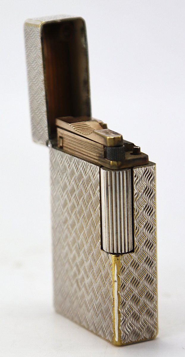 Dupont - Hermes, Silver-plated Metal Lighter, Signed, 1970-photo-4