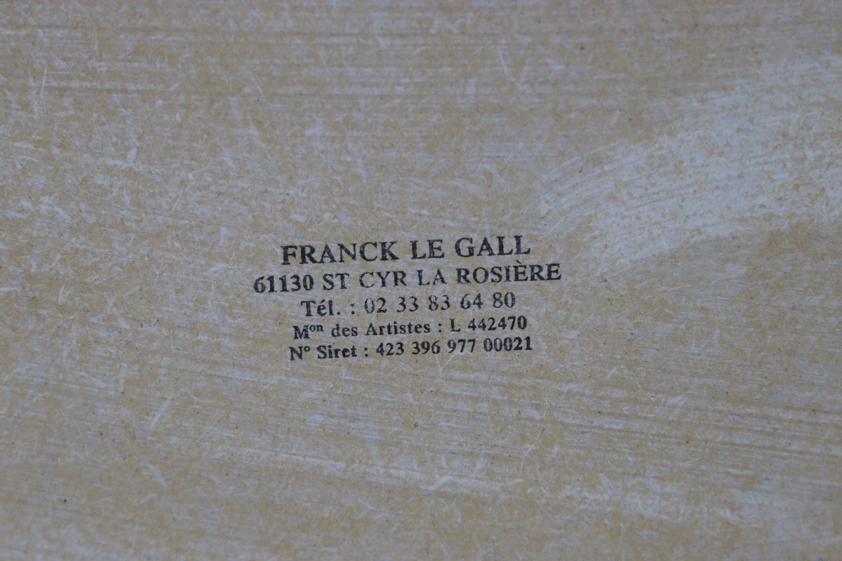 Franck Le Gall (1959), Oil Painting On Panel "labrador As A Hunter", 20th Century-photo-4