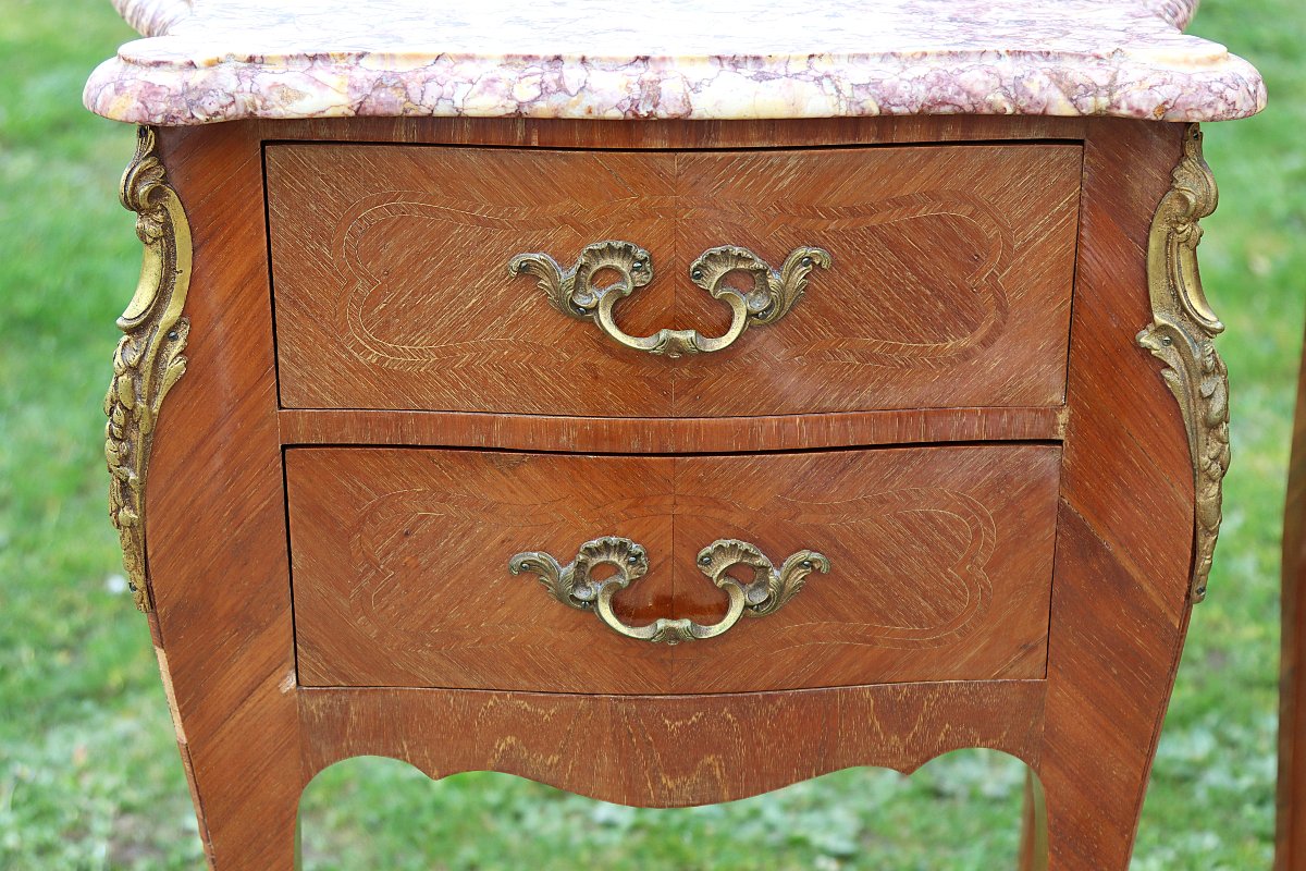 Paire de chevets de style Louis XV, XXe-photo-3