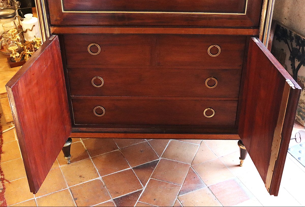 Louis XVI Period Drop-front Secretary Desk, 18th Century-photo-5