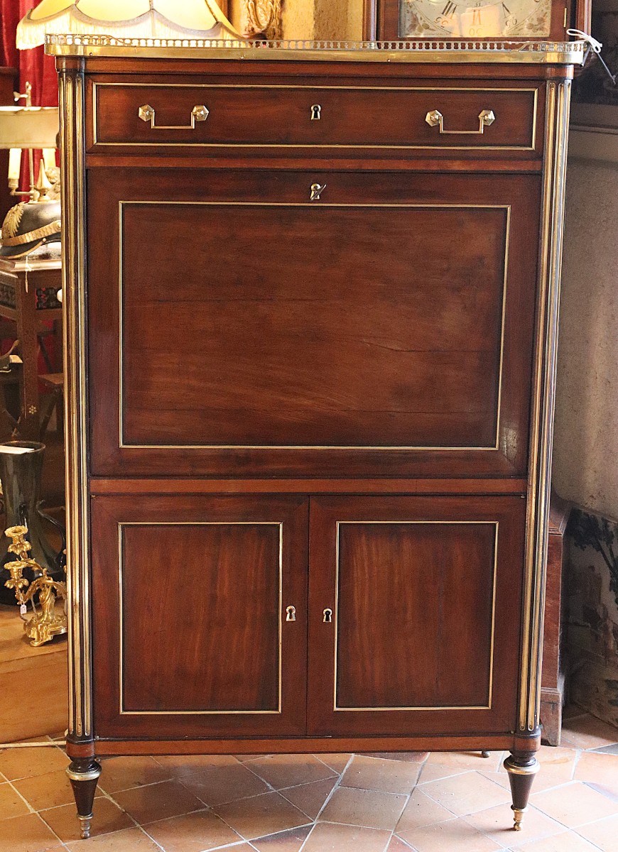 Louis XVI Period Drop-front Secretary Desk, 18th Century