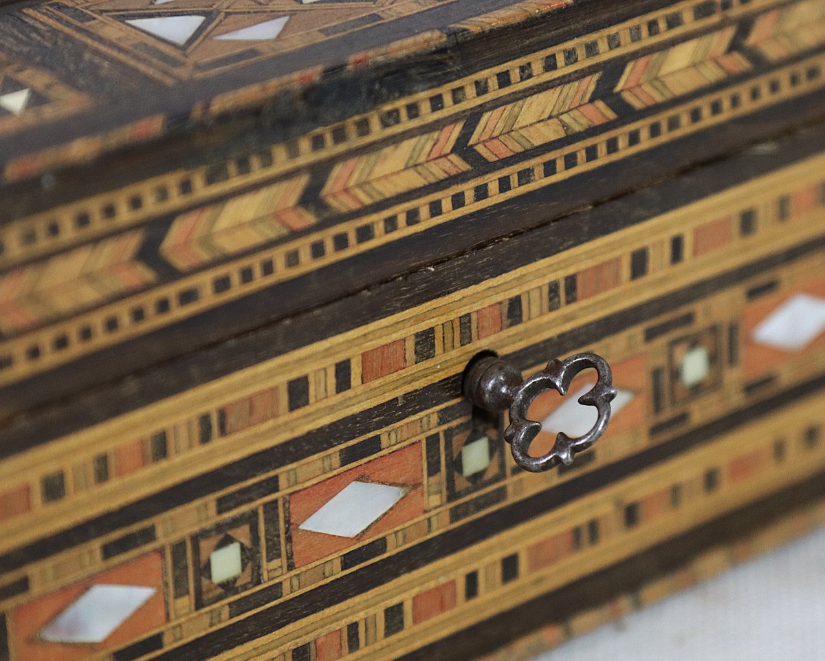 Coffret en Marqueterie et incrustation, Turquie ou Syrie, début XXe-photo-2