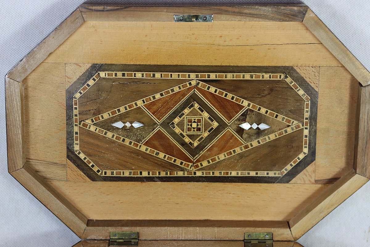 Coffret en Marqueterie et incrustation, Turquie ou Syrie, début XXe-photo-3