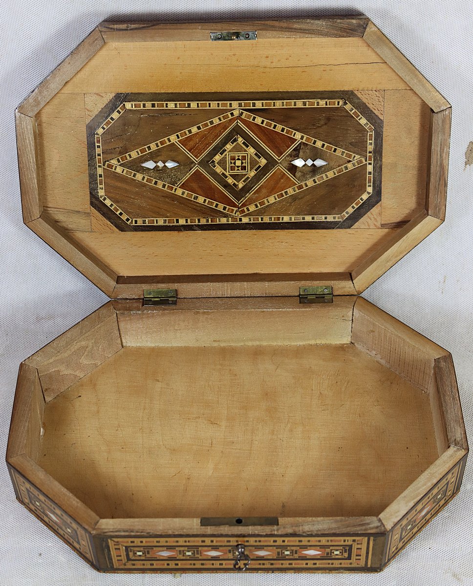Coffret en Marqueterie et incrustation, Turquie ou Syrie, début XXe-photo-4