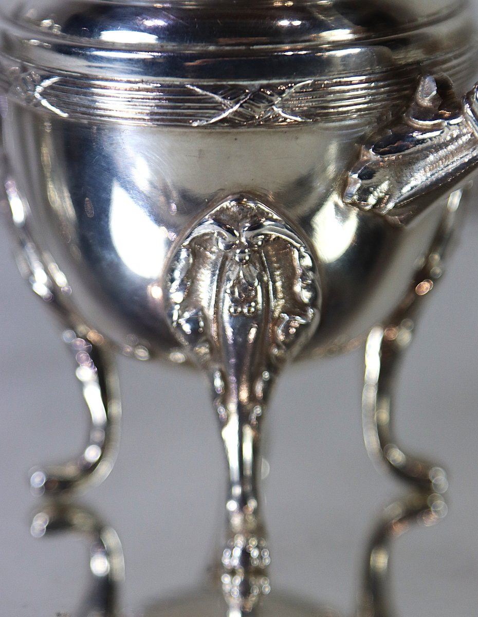 Silver-plated Metal Coffee/tea Service, Silversmith Gm, 20th Century-photo-3