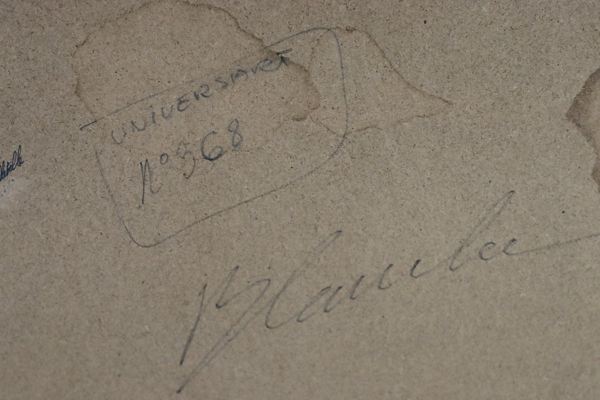 Jacques BLANCHER (1944 ), Tableau Huile sur papier " UNIVERSART N°368 ", XXe-photo-3