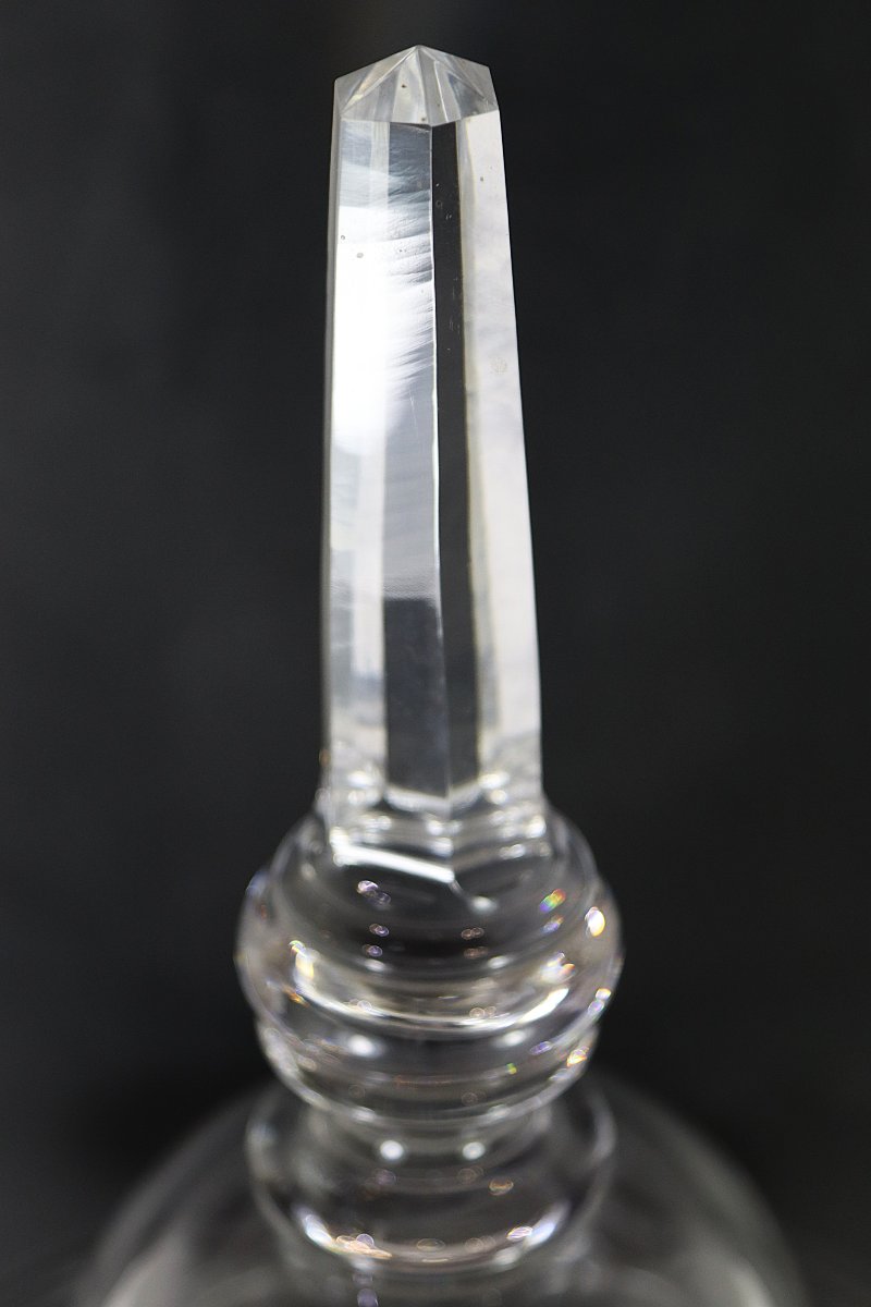 Grande Bonbonnière drageoir en cristal taillé, XIXe-photo-5