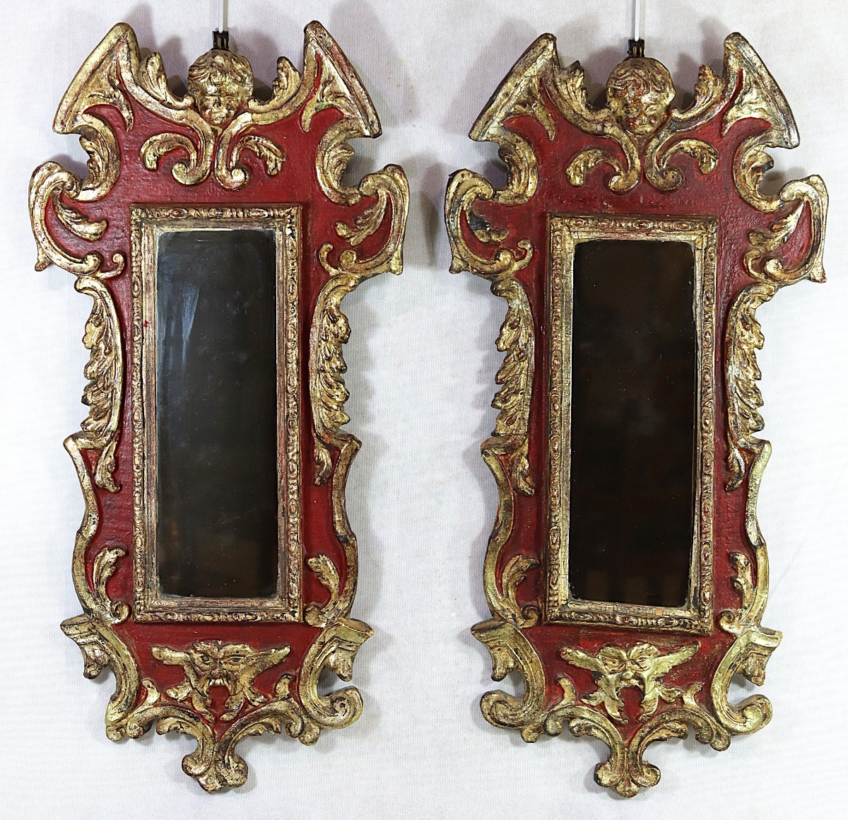 Pair Of Baroque Mirrors, Italy, Late 18th Century.