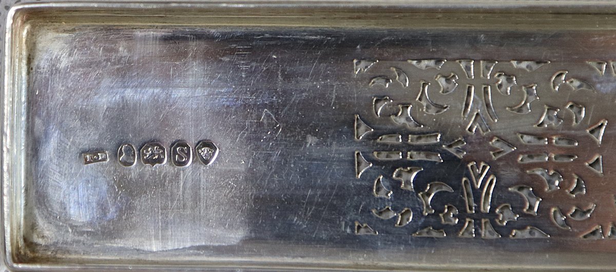 THOMAS DICKS LONDRES, Nécessaire de voyage en argent, Epoque Victorienne XIXe-photo-6