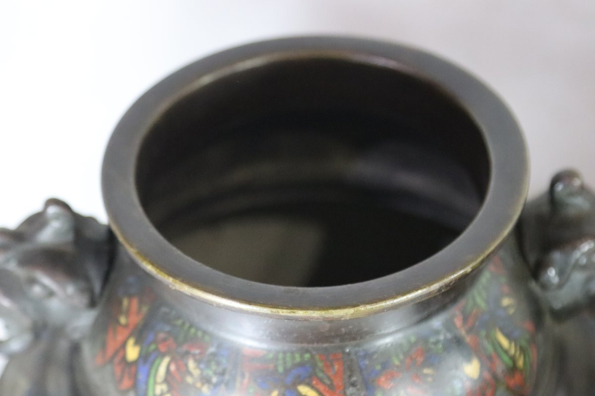 JAPON - Époque MEIJI (1868- 1912), Paire de vases "Navires noirs", signés.-photo-4