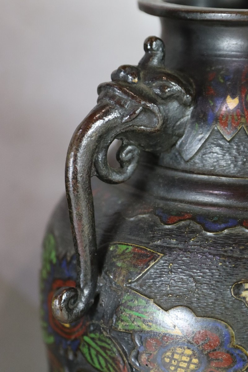 JAPON - Époque MEIJI (1868- 1912), Paire de vases "Navires noirs", signés.-photo-6