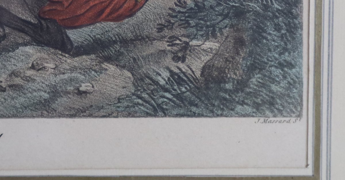 J . Massard "graveur"( 1740-1822 ) Paire de gravures de Chasse de Carle Vernet, Début XIXe-photo-2